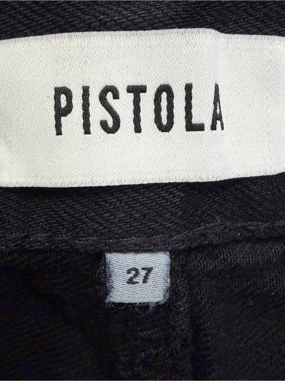 Pistola Black High Rise Denim Shorts Raw Frayed Hem 100% Cotton Women 27 - Picture 2 of 9